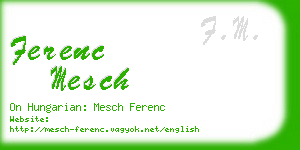 ferenc mesch business card